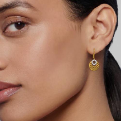 East West Oval Opal / Hoop Earrings 6mm X 4mm - Image 2