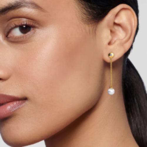 Petite Pearl / Mini Hoop Earrings - Image 2